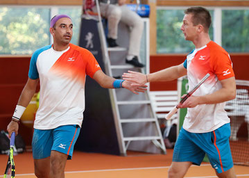 Purav Raja (l) / Antonio Sancic - Sieger Doppel Wolffkran Open 2018 - (c) Jürgen Hasenkopf